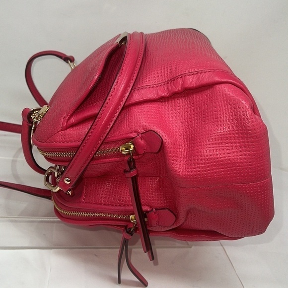 Coach 30092 Madison Embossed Leather Georgie Shoulder Satchel in Pink Ruby - Picture 6 of 16